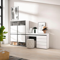 Scarpiera, 247x35x145cm, Camera da letto, Cassettiera, Tavolo da toeletta, Bianco RF3514