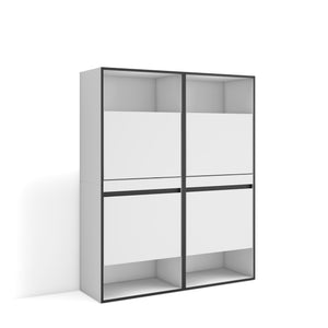 Scarpiera, 120x35x145cm, Camera da letto, Armadio, Bianco RF3513