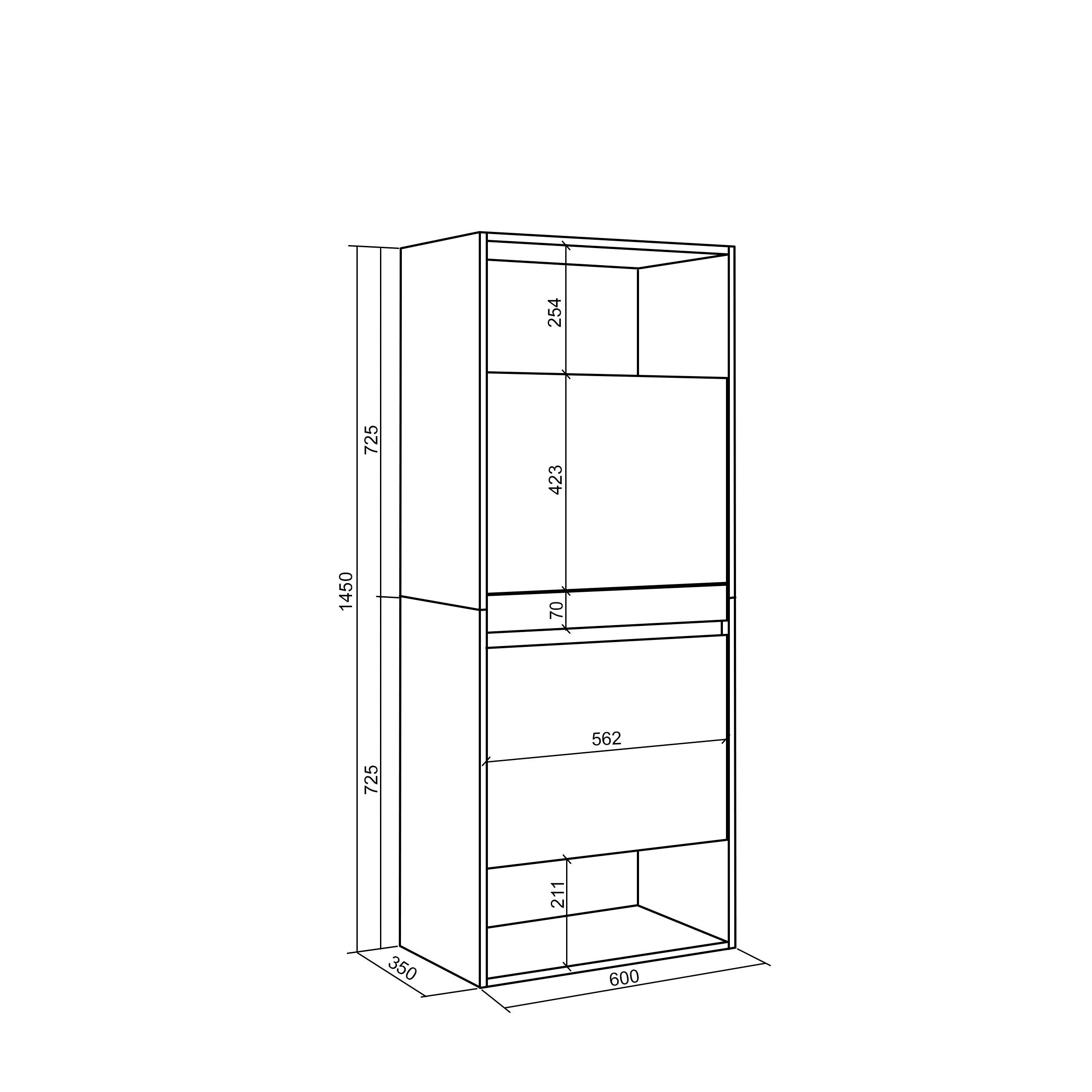 Scarpiera, 60x35x145cm, Camera da letto, Armadio, Bianco RF3509