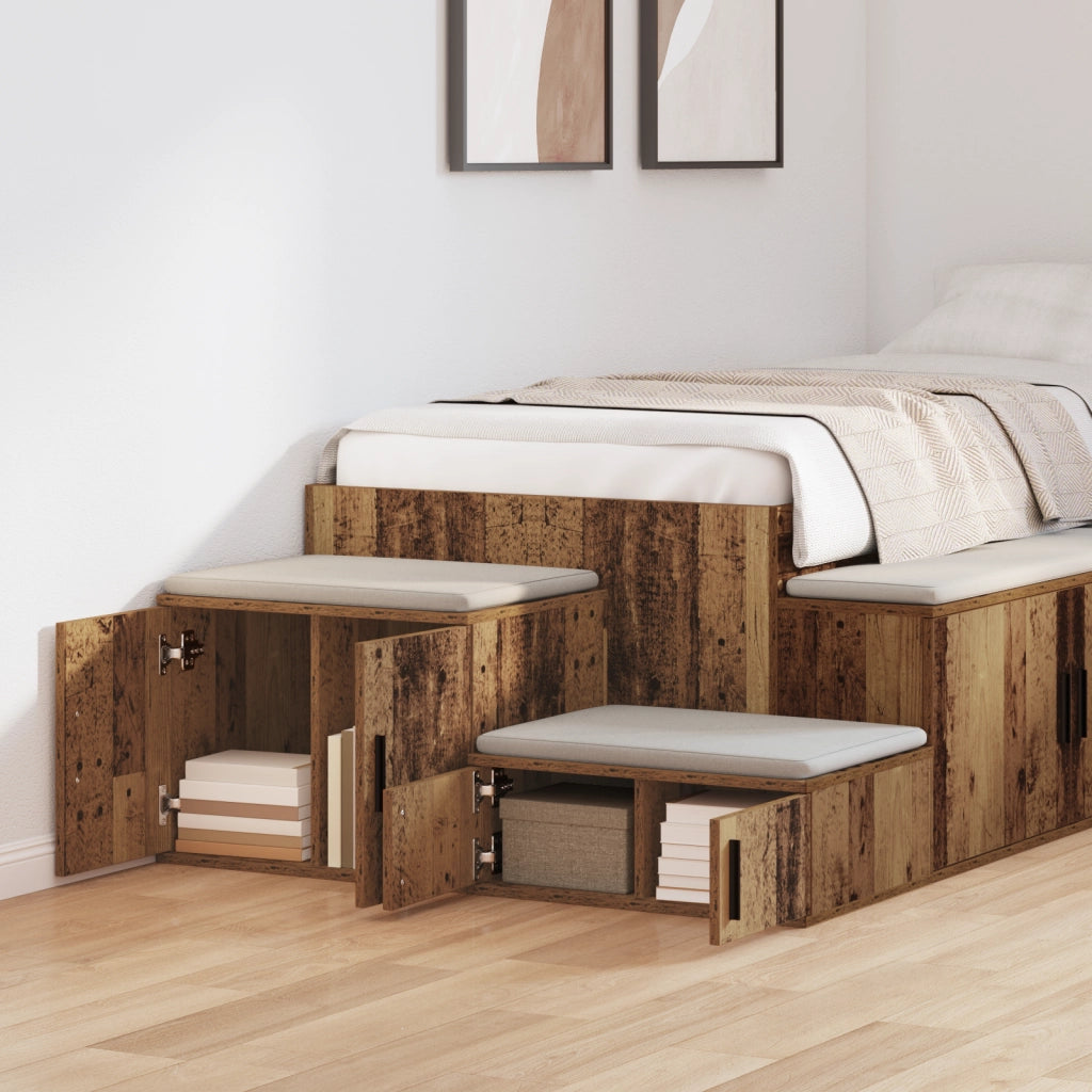Armadio da Stoccaggio  in Legno Vecchio 127x41x40 cm in Legno Ingegnerizzato