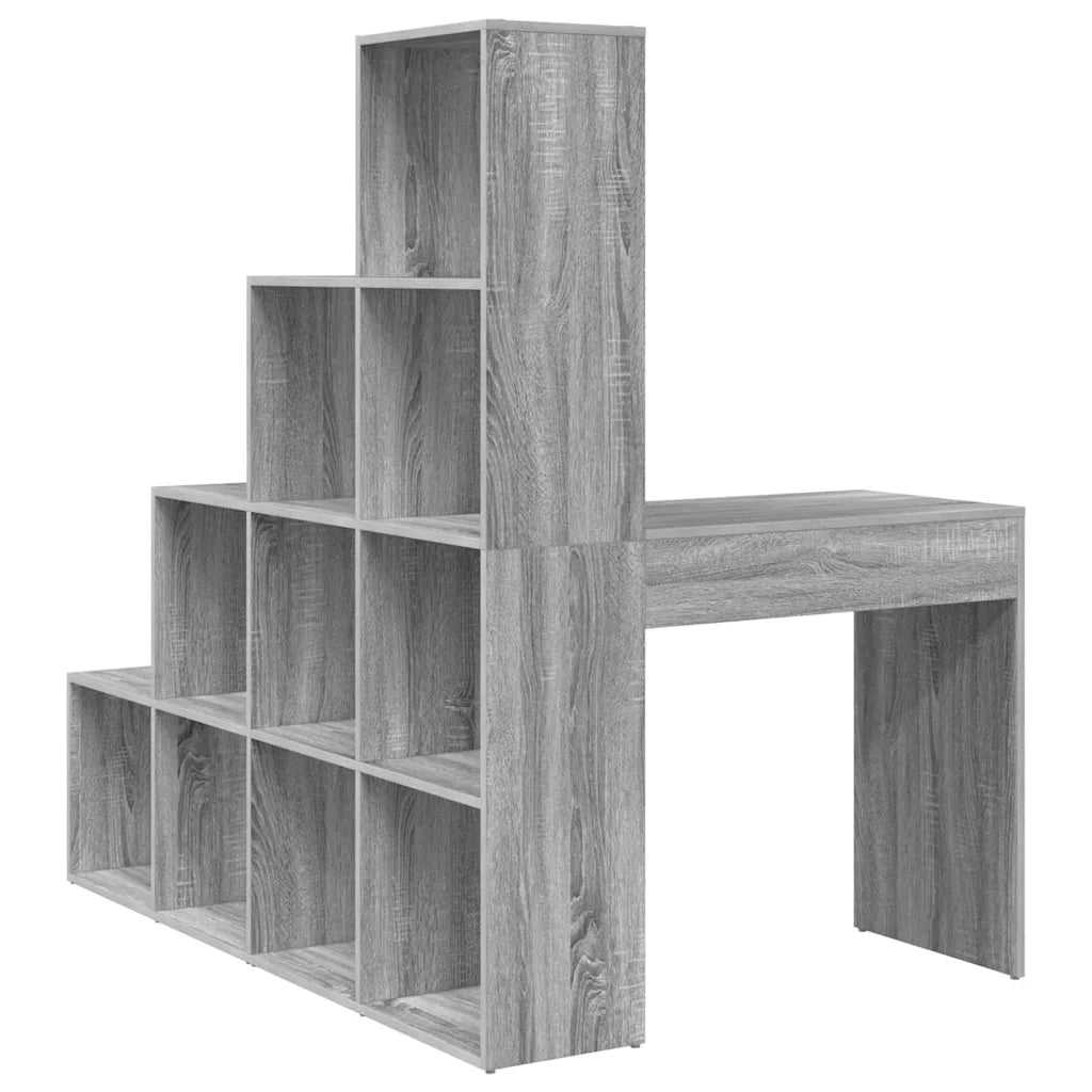 vidaXL Scrivania ad angolo Grigio sonoma 101,5 x 149,5 x 149,5 cm