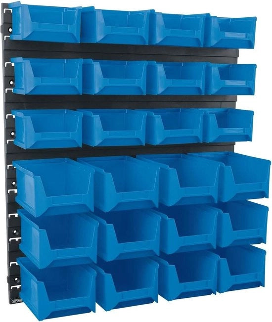 Set di contenitori per piccoli componenti - 24 pezzi - cassettiera organizzatrice