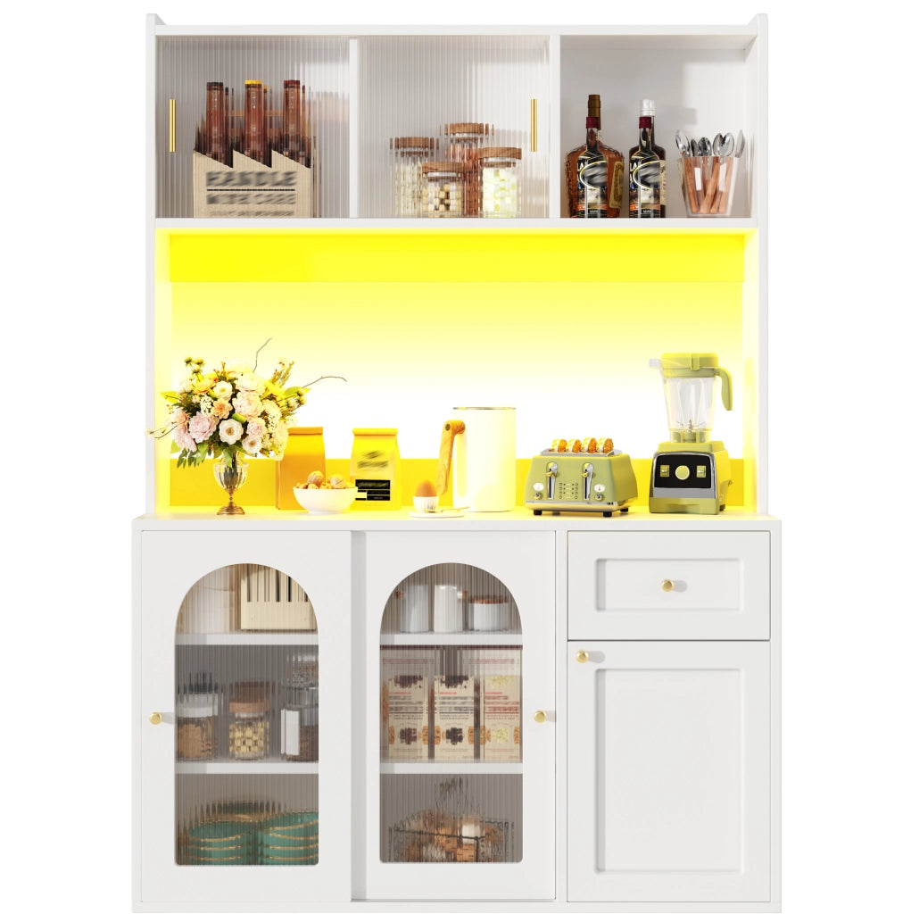 Mobile da cucina multifunzione con LED, 120x35x167 cm