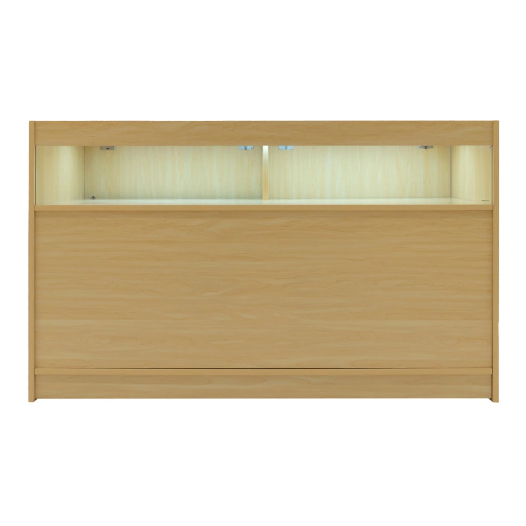 Set Banconi Negozio Acero Luna LED B1500 CM60 TB60 con Serrature e Vetrina