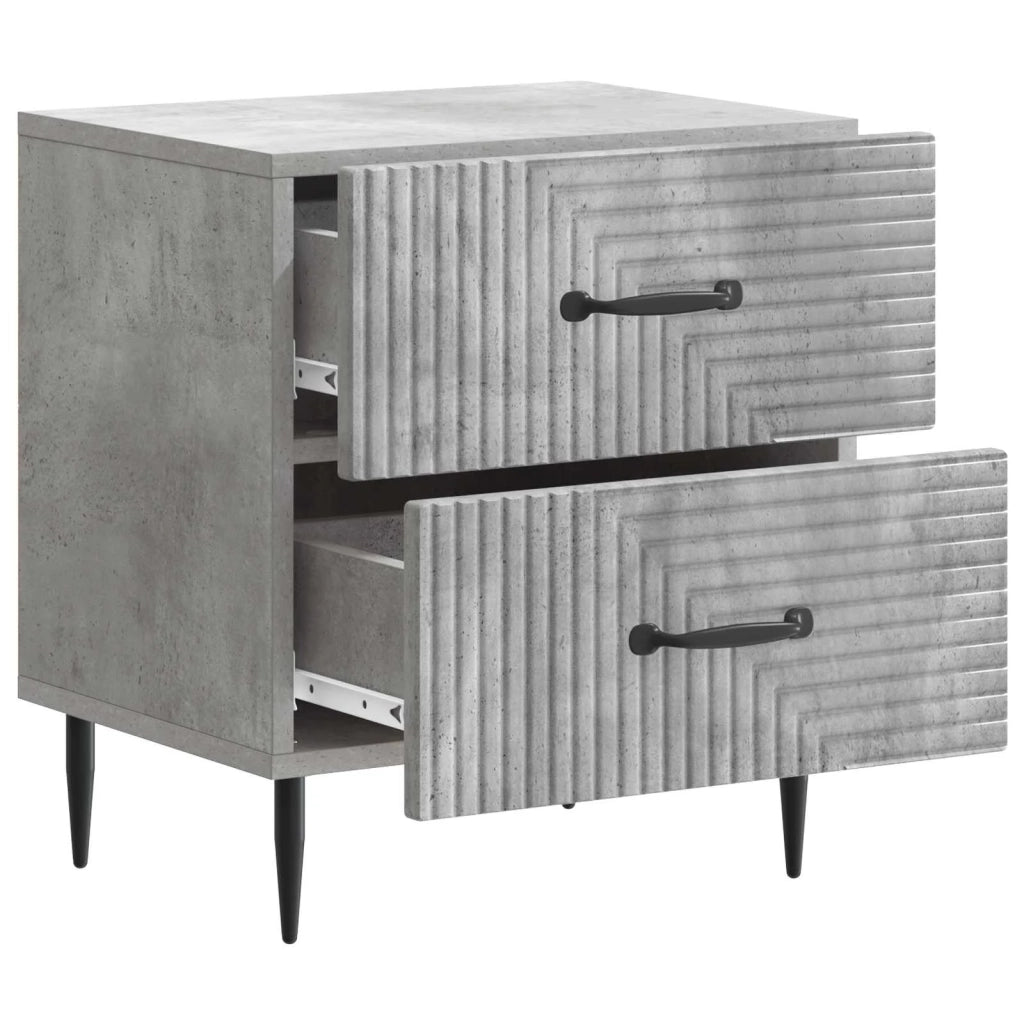 Armadio da Notte 2 pcs Grigio Cemento 43 x 34,5 x 47,5 cm 894762