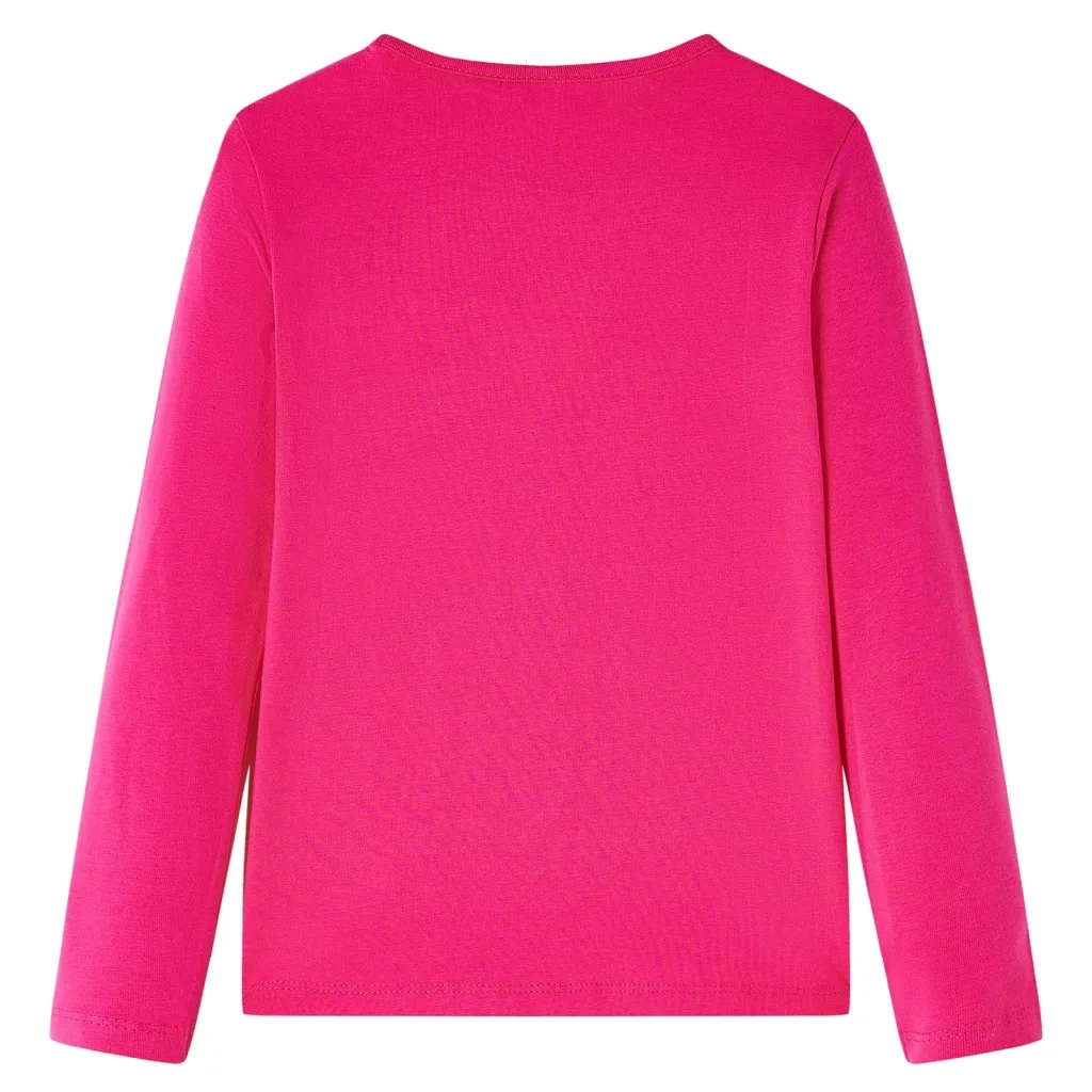 Maglietta da Bambina a Maniche Lunghe Fucsia 104 13985