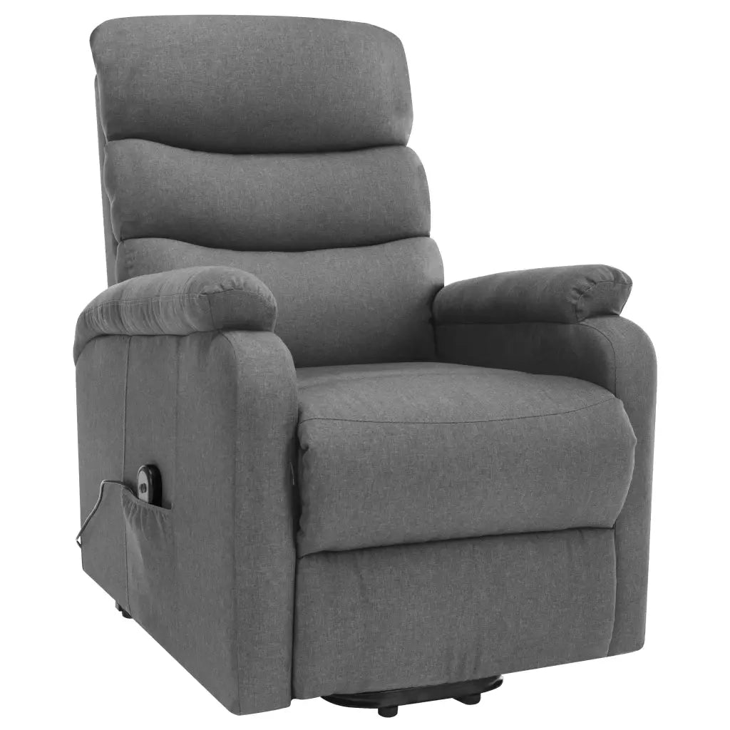 Poltrona Alzapersona Massaggio Grigio Chiaro in Tessuto cod mxl 32441