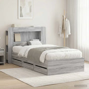 Telaio del letto con storage Sonoma grigio 90 x 190 cm