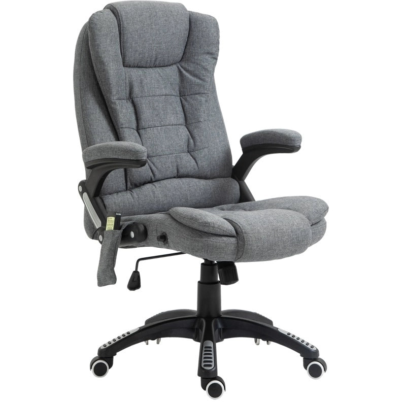 Poltrona da ufficio massaggiante ergonomica grigio scuro