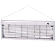 Trade Shop - Zanzariera Elettrica Slim Anti Zanzare Mosche 2 Lampade Uv Led 40w 65 X 26 X 6cm -