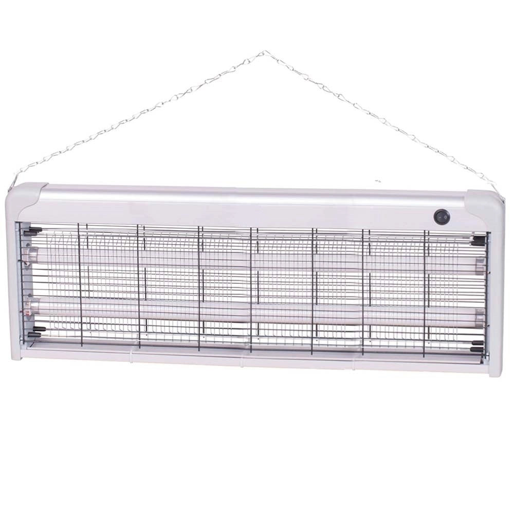 Trade Shop - Zanzariera Elettrica Slim Anti Zanzare Mosche 2 Lampade Uv Led 40w 65 X 26 X 6cm -