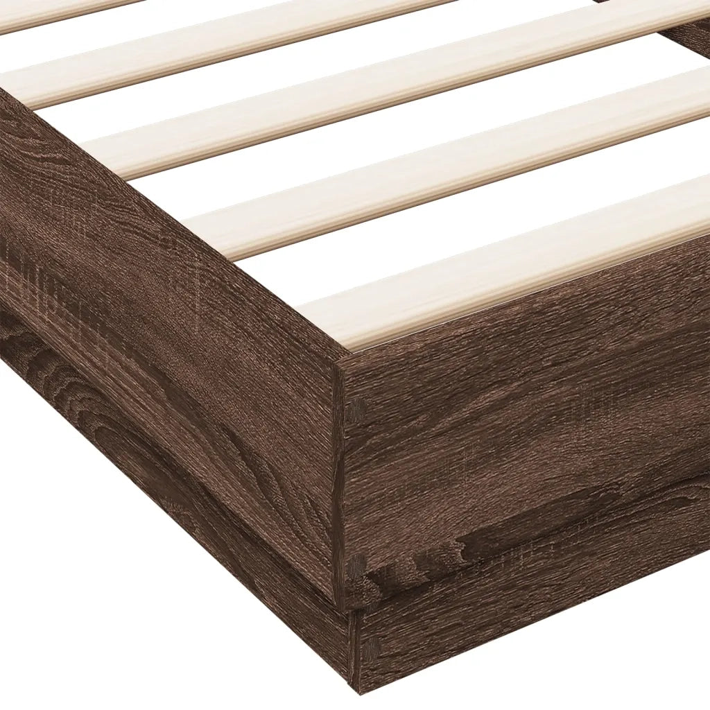 Giroletto senza Materasso Rovere Marrone 100x200 cm Truciolato