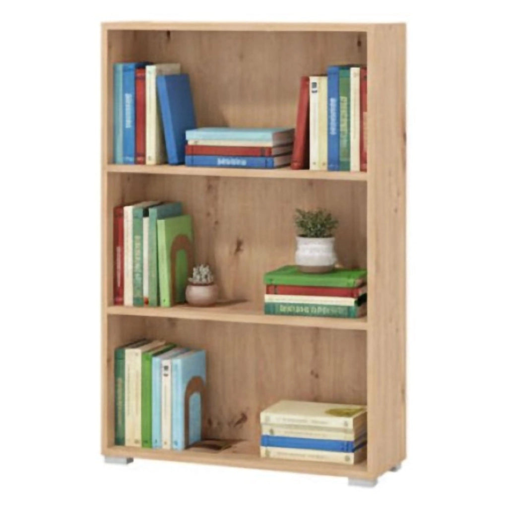 Biblioteca Moiano, Libreria 2 Ripiani, 70x24.5x107.5h cm Marrone Rovere Nodi