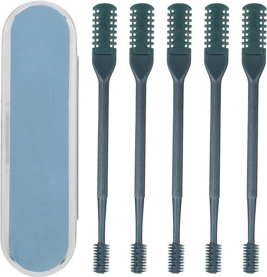 Kit di 5 pezzi per la rasatura dei baffi, rasatutto dei baffi con 2 testine e spazzolino per la pulizia, spazzolone rotante per la pulizia dei baffi, non elettrico, universale per adulti, per tutte le età, adulti.
