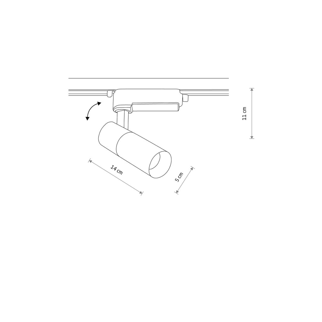 Faretto binario 1 circuito Nowodvorski TINOS nero LED 10W 4000K