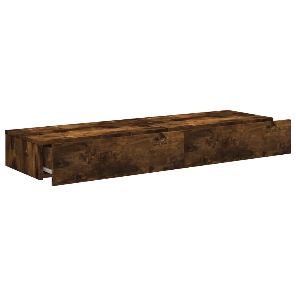 Mobili Porta TV con Luci LED 2 pz Rovere Fumo 60x35x15,5 cm 842897