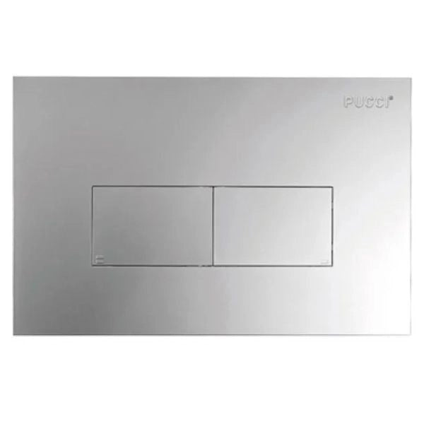 KIT ECO DOPPIO TASTO TELAIO + PLACCA CM.33 Sp.1,2 Cromata PUCCI 80179562