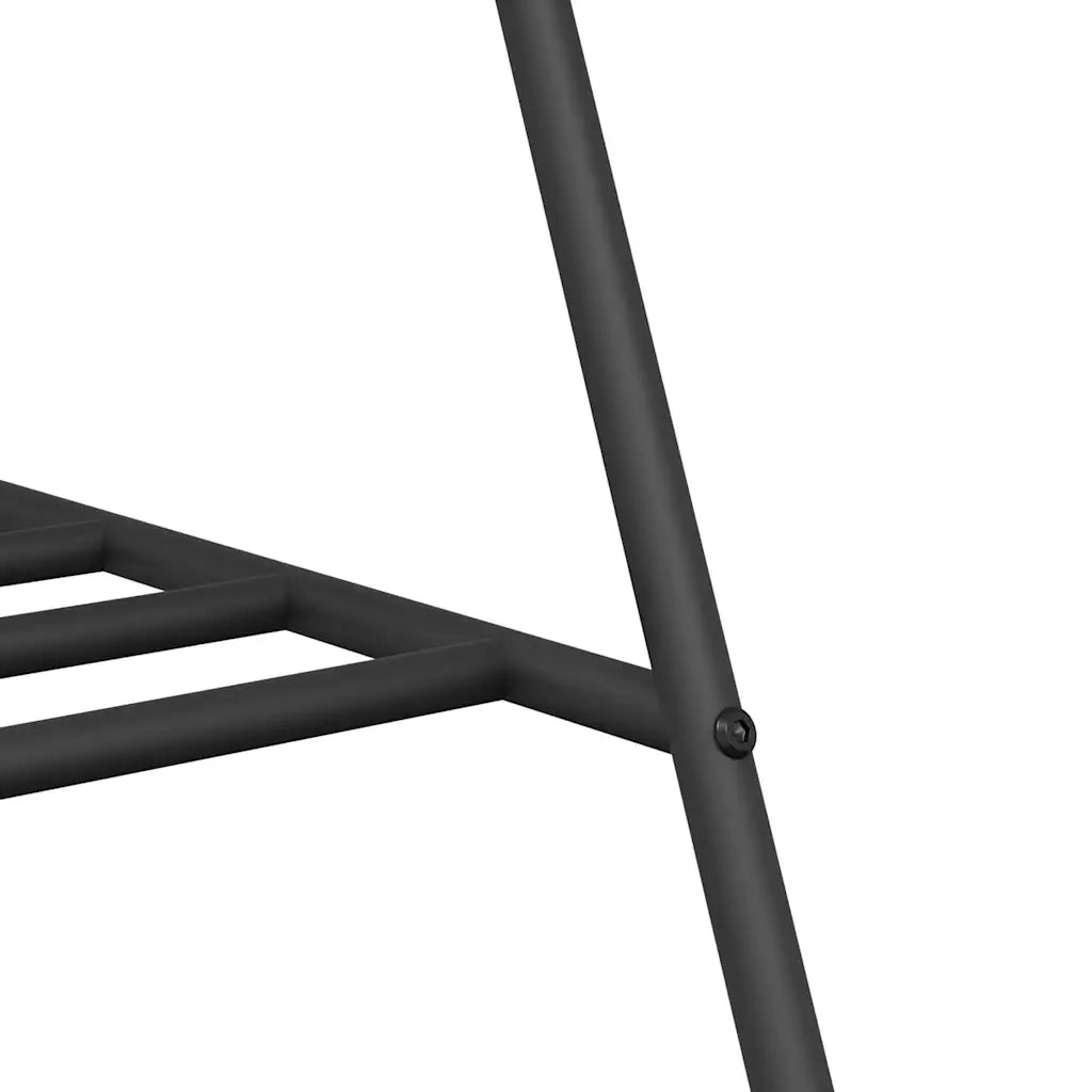 vidaXL Stendibiancheria con lo scaffale Nero 100 x 56 x 154 cm Acciaio
