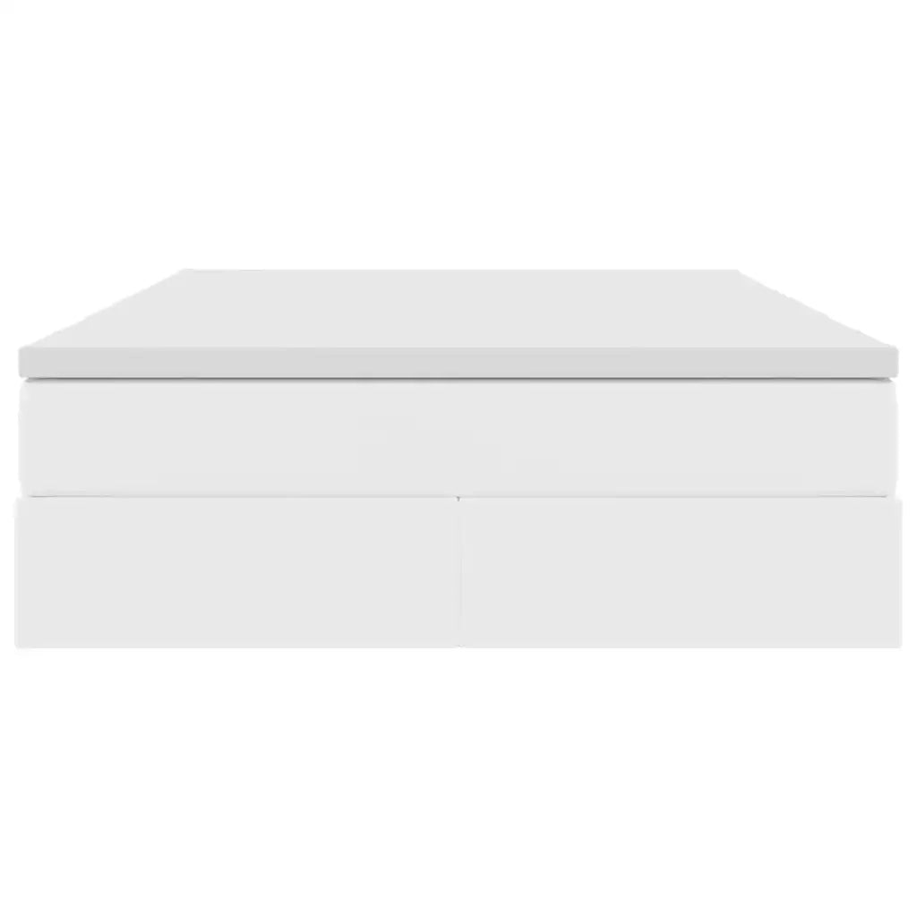 Letto con contenitore e materasso Bianco 140 x 200 cm