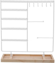 Organizzatore per Orecchini - Grande Capacità - Pratico e Stiloso - Bianco - Conservazione Gioielli - Ideale per Donne - Modello Classico