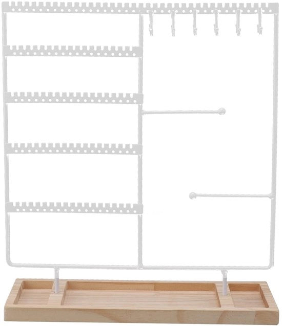 Organizzatore per Orecchini - Grande Capacità - Pratico e Stiloso - Bianco - Conservazione Gioielli - Ideale per Donne - Modello Classico