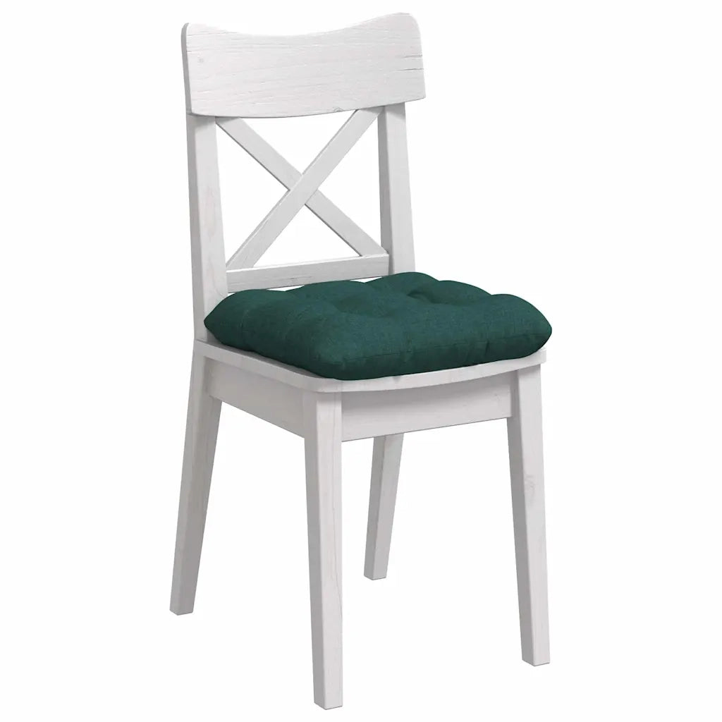 Cuscini per Seduta 4 pcs Verde Scuro 40 x 40 x 12 cm Tessuto