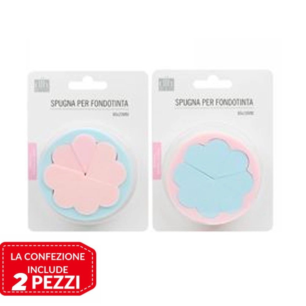 Trade Shop - 2 Pz Fiori Spugne Correttore Fondotinta Sfumature Make Up Spugnette Conturing -