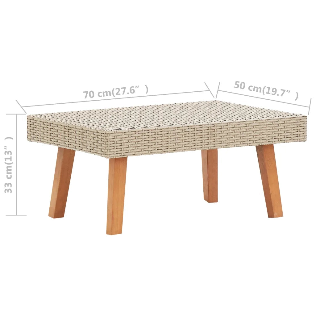 Set Divani da Giardino 3 pz con Cuscini in Polyrattan Beige 310217