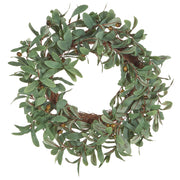 Ghirlanda per porta Verde Fiore artificiale decorativo fatto a mano rotondo 65 cm Decorazione da tavolo per parete Stile rustico tradizionale