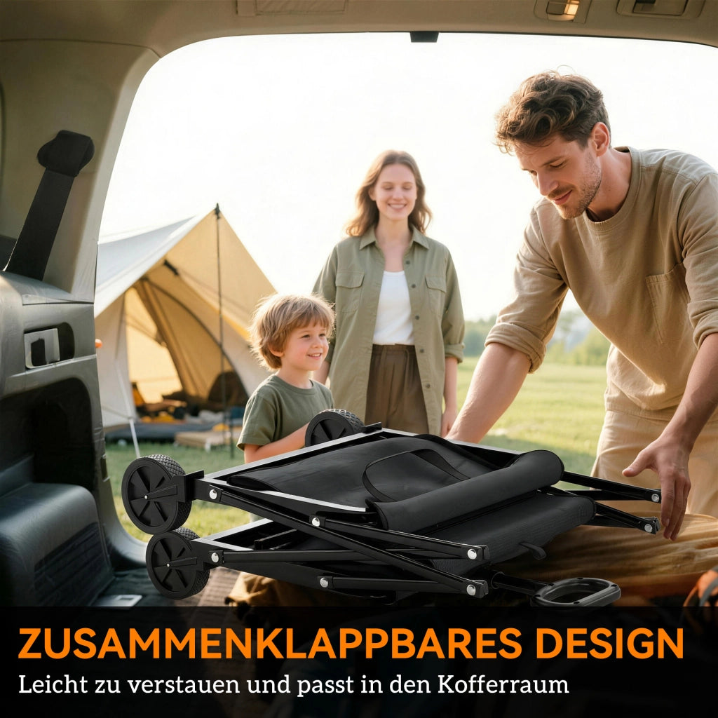 Carrello da giardino pieghevole 80L ¨C zephmum ¨C nero
