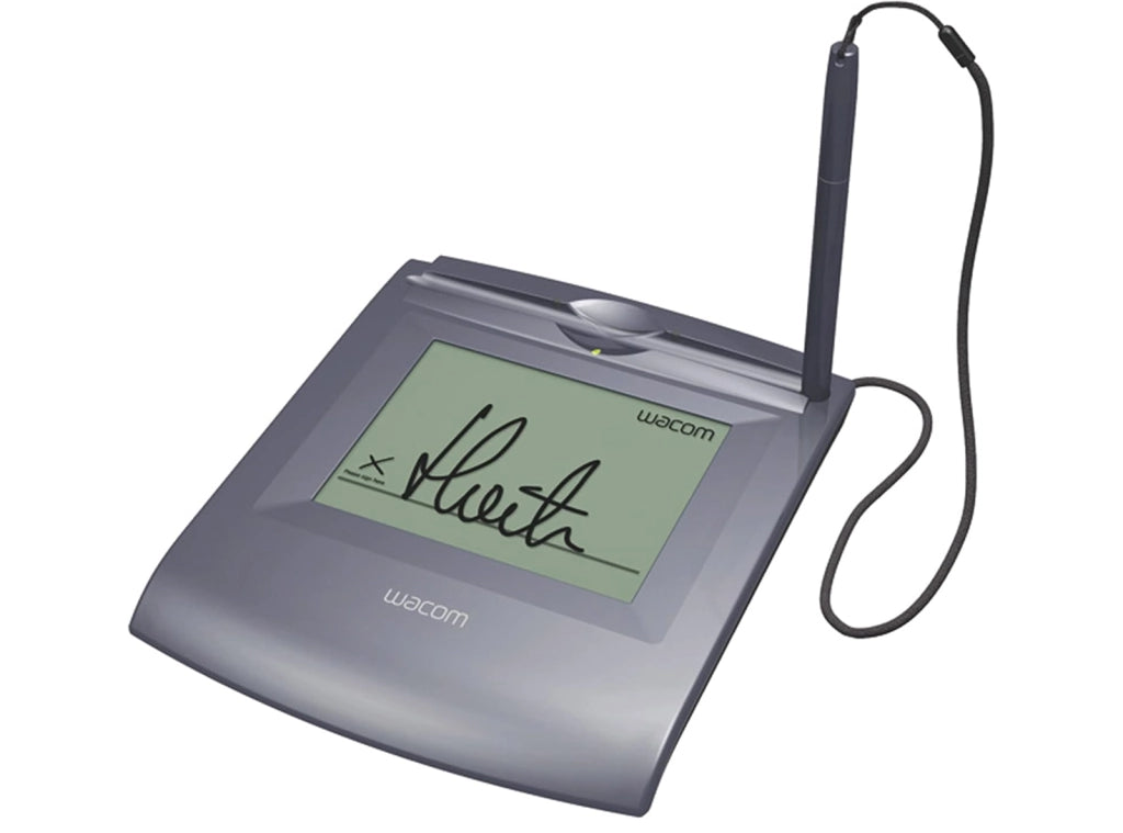 Tavoletta Wacom STU-500 da 5" con Schermo TFT in Bianco e Nero per Firma Digitale Include Penna Cavo USB AB Interfaccia Seriale RS232 e Schermo LCD in Vetro Temperato - Demo Espositivo