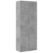 Credenza | Madia | Buffet da pranzo | Armadio da pranzo Grigio Cemento 70x35x180 cm in Legno Multistrato