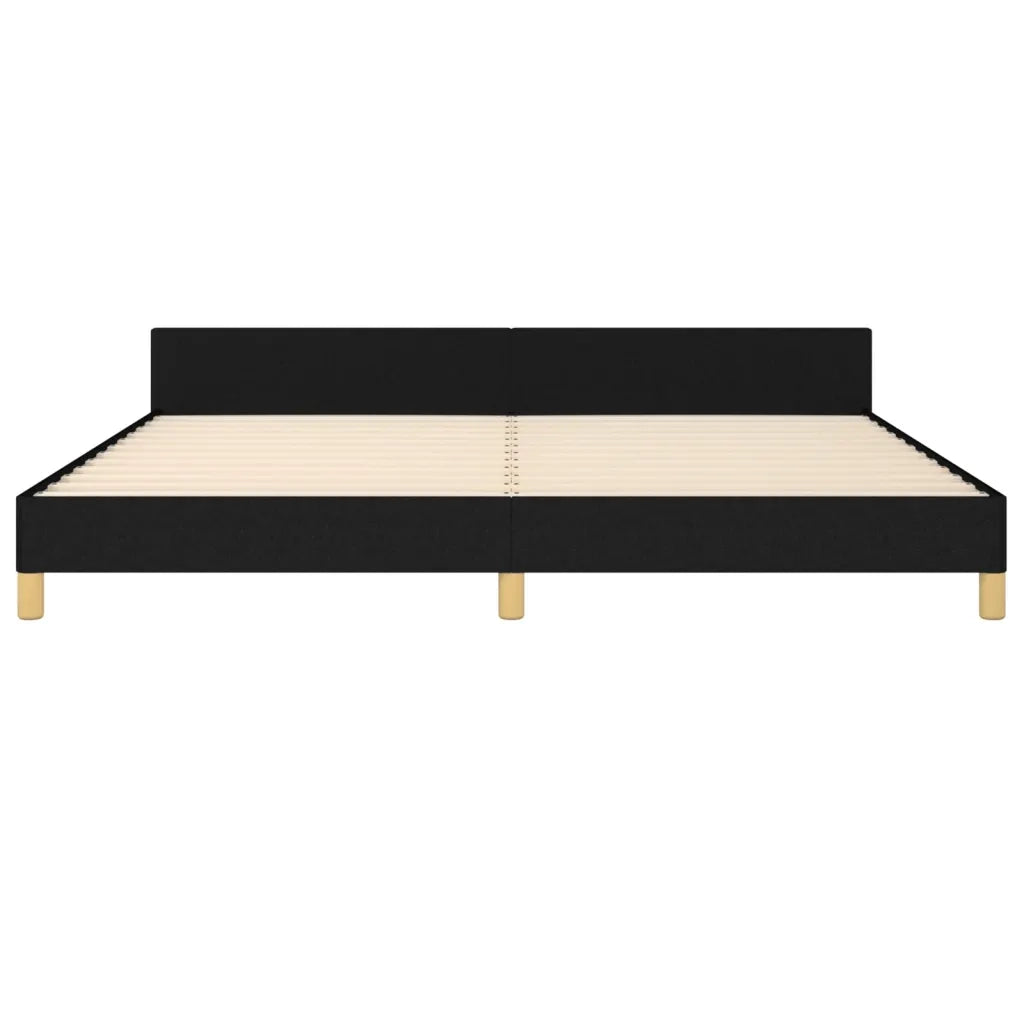 Giroletto senza Materasso Nero 200x200 cm in Tessuto