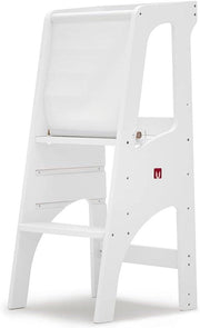 Scala per bambini in legno - Regolabile in altezza con angoli arrotondati EN 71/3 - Realizzato a mano in Italia.