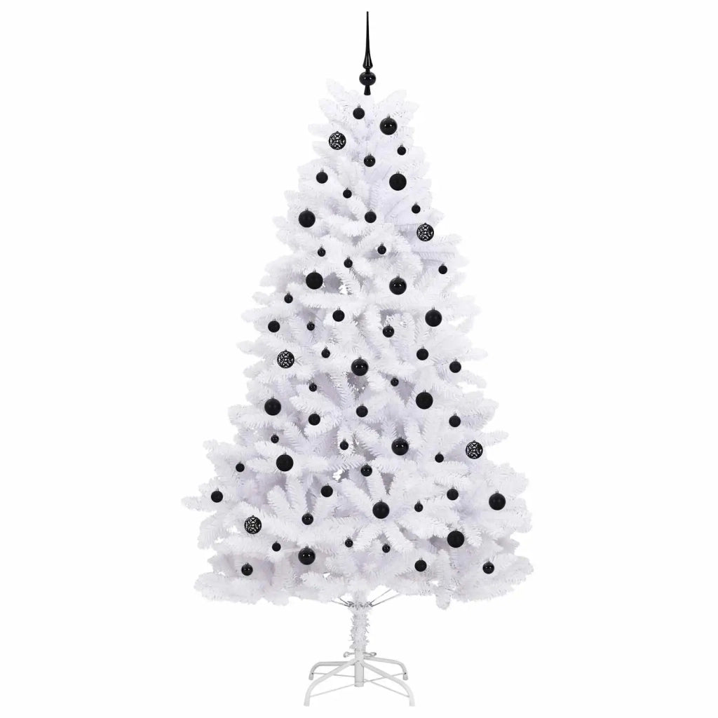 Albero di Natale | Decorazioni natalizie Artificiale con Rami Pieghevoli Bianco 210 cm
