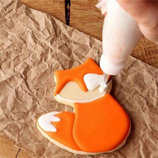 Pacchetto con 5 stampi per biscotti a forma di animale da infornare - in forma di coniglio, gufo, volpe, scoiattolo e tartaruga - stampi per biscotti/deformi in acciaio inossidabile