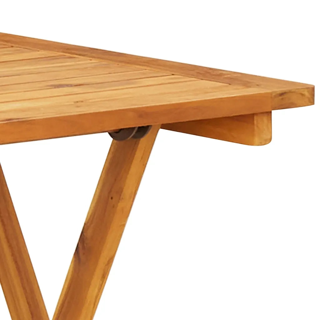 Set da Bistrot 3 pz | Set Salotto da Giardino Motivo Foglie in Tessuto e Legno Massello