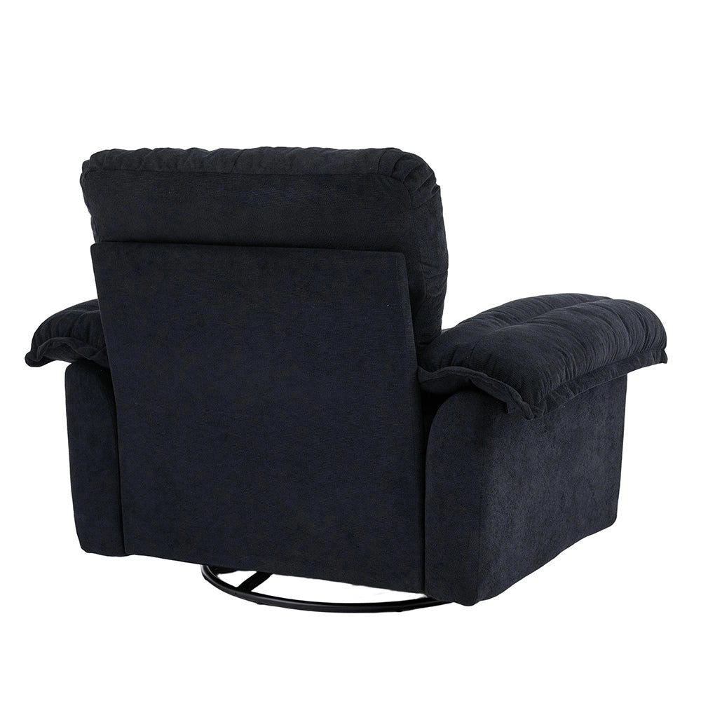 Poltrona girevole 360¡ã oversize in chenille - Xylo - Con cuscino di supporto per camera, soggiorno, cameretta