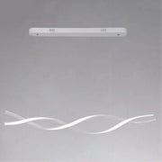Trade Shop - Lampadario Led A Sospensione 48w Bianco Spirale Ondulato Vortice Intrecciato Luce 6500k 32491 -