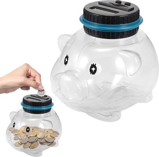 Cassa di risparmio per adulti Contatore automatico di monete LCD Display grande capacità Regalo per bambini Festa di compleanno