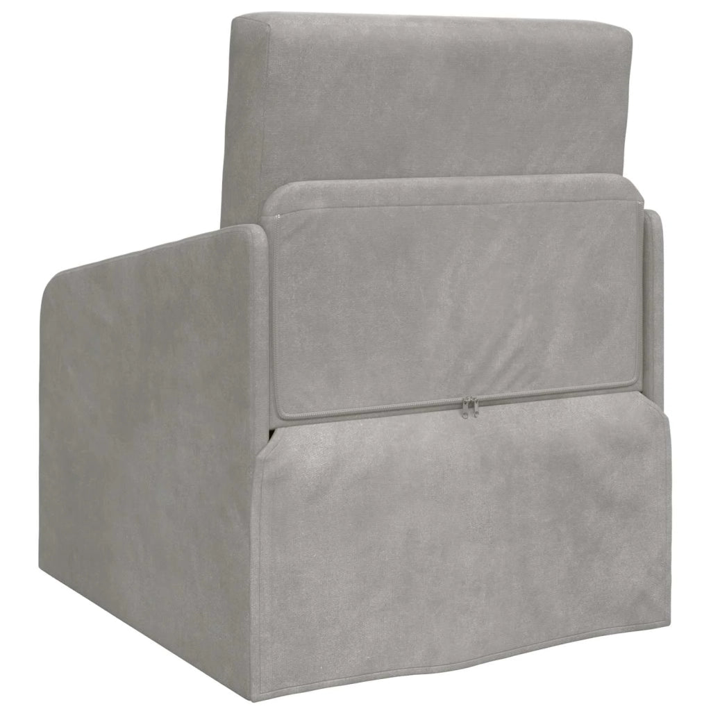 Divano Letto Pieghevole-Sofa Letto-Daybed-Divanetto Grigio chiaro 65 x 80 x 83 cm Velluto