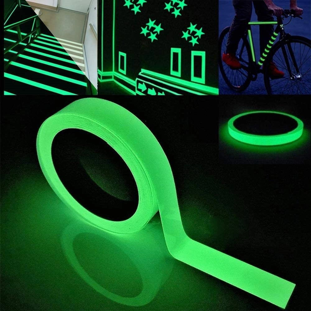 Trade Shop - Nastro Luminoso Adesivo Fluorescente Sicurezza Impermeabile Luce Verde 3mt X 3cm -