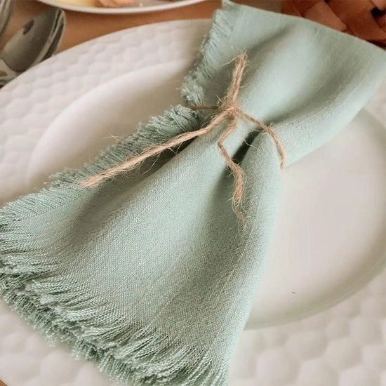 Set di tovaglioli in tessuto per il pranzo di Natale