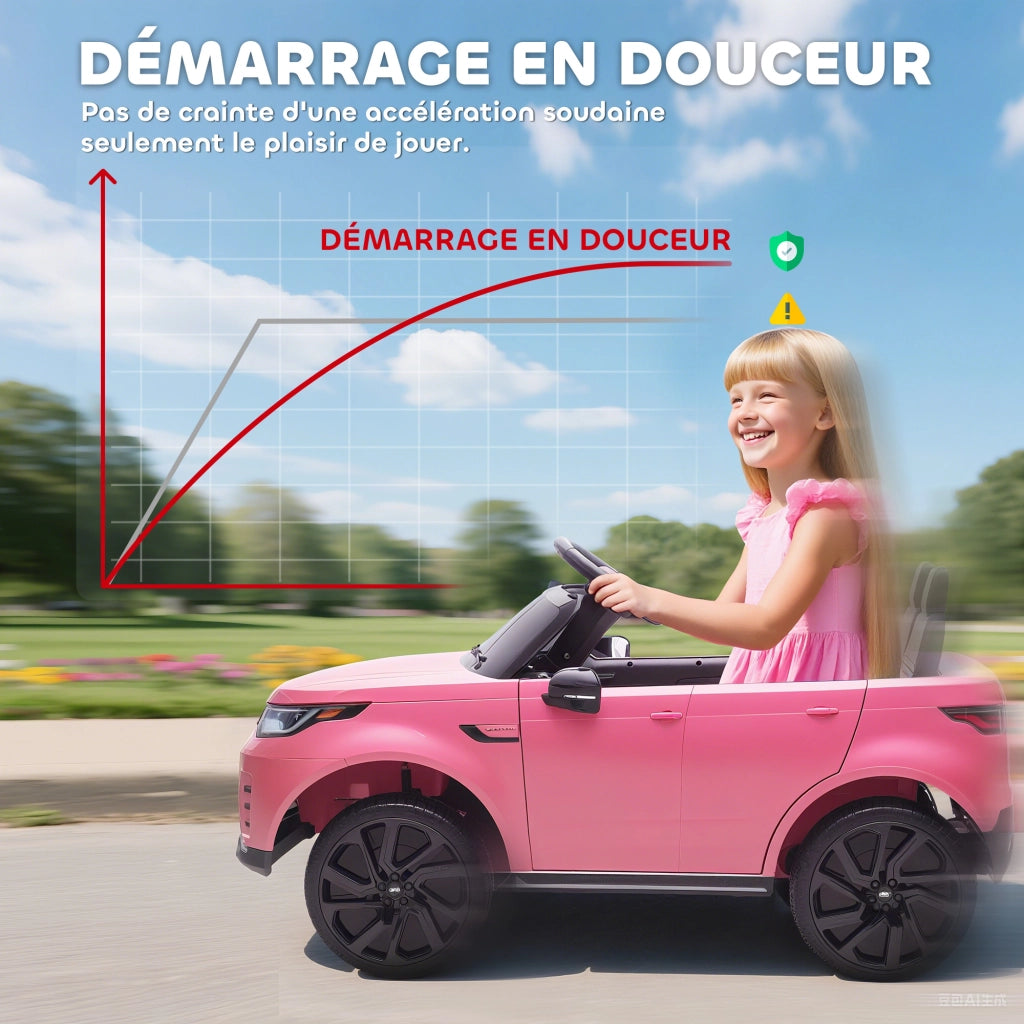 Auto elettrica per bambini Land Rover Discovery ¨C zephmum ¨C 105x68,5x58cm rosa