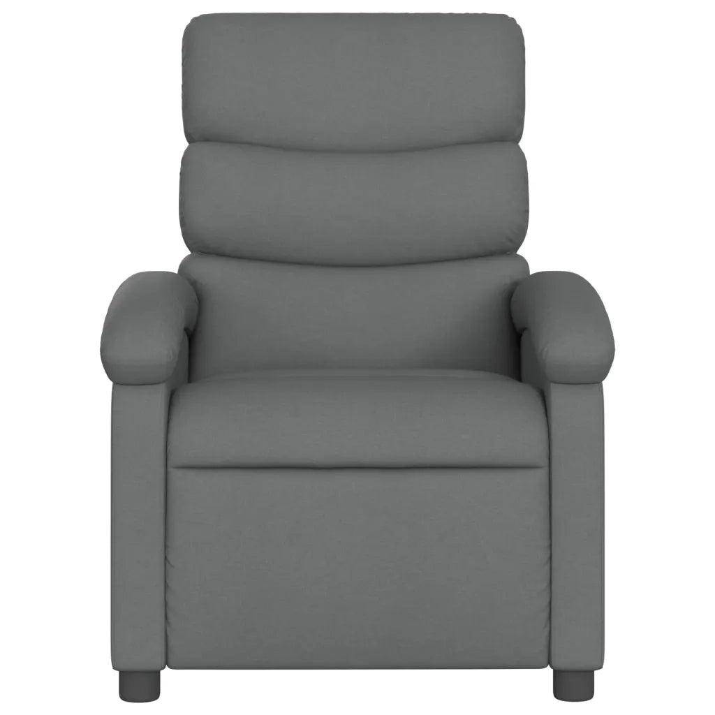 Divano Sedia-Poltrona reclinabile in Tessuto Grigio Scuro 367542
