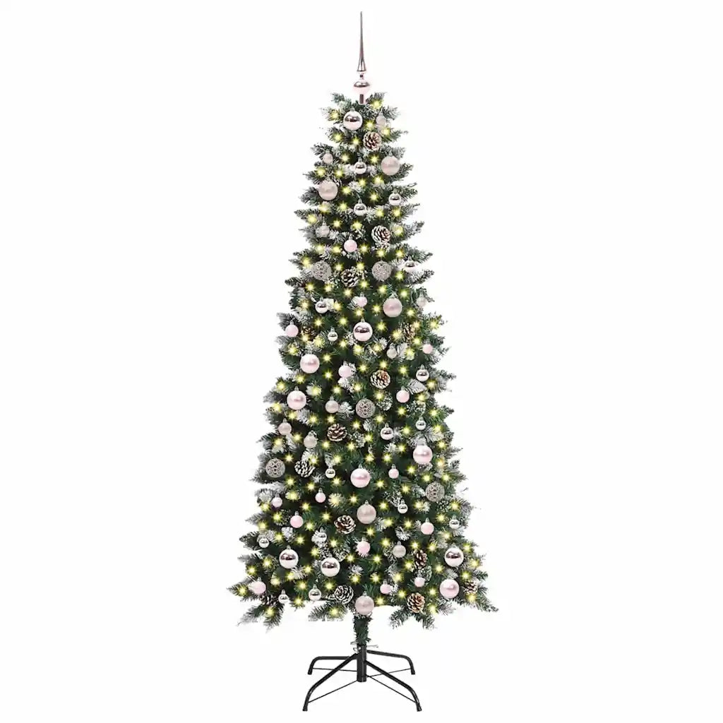 Albero di Natale artificiale con 300 LED Verde 180 cm 3395822
