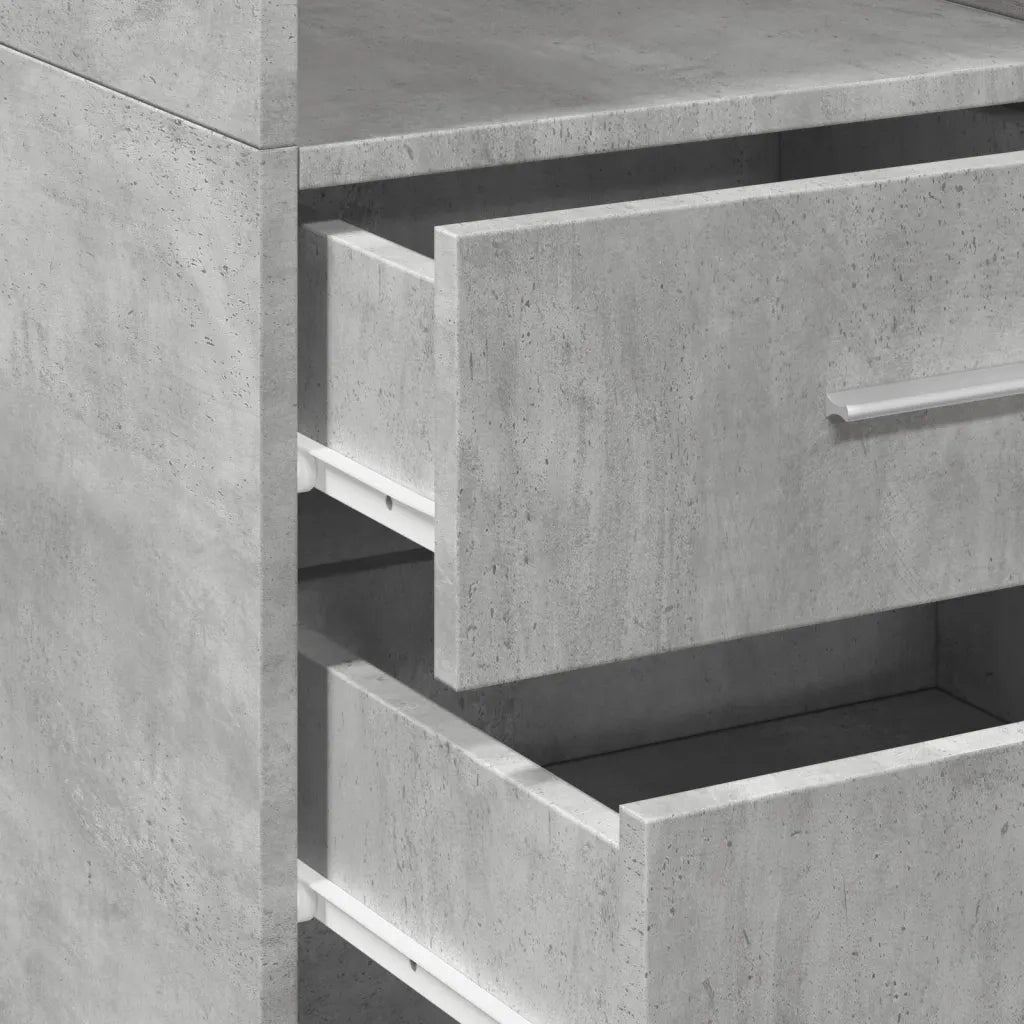 Credenza Grigio Cemento 40x42,5x185 cm in Legno Multistrato 3281444