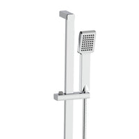 Saliscendi 1 getto cromato con mensola bianca in abs - Serie Tilos