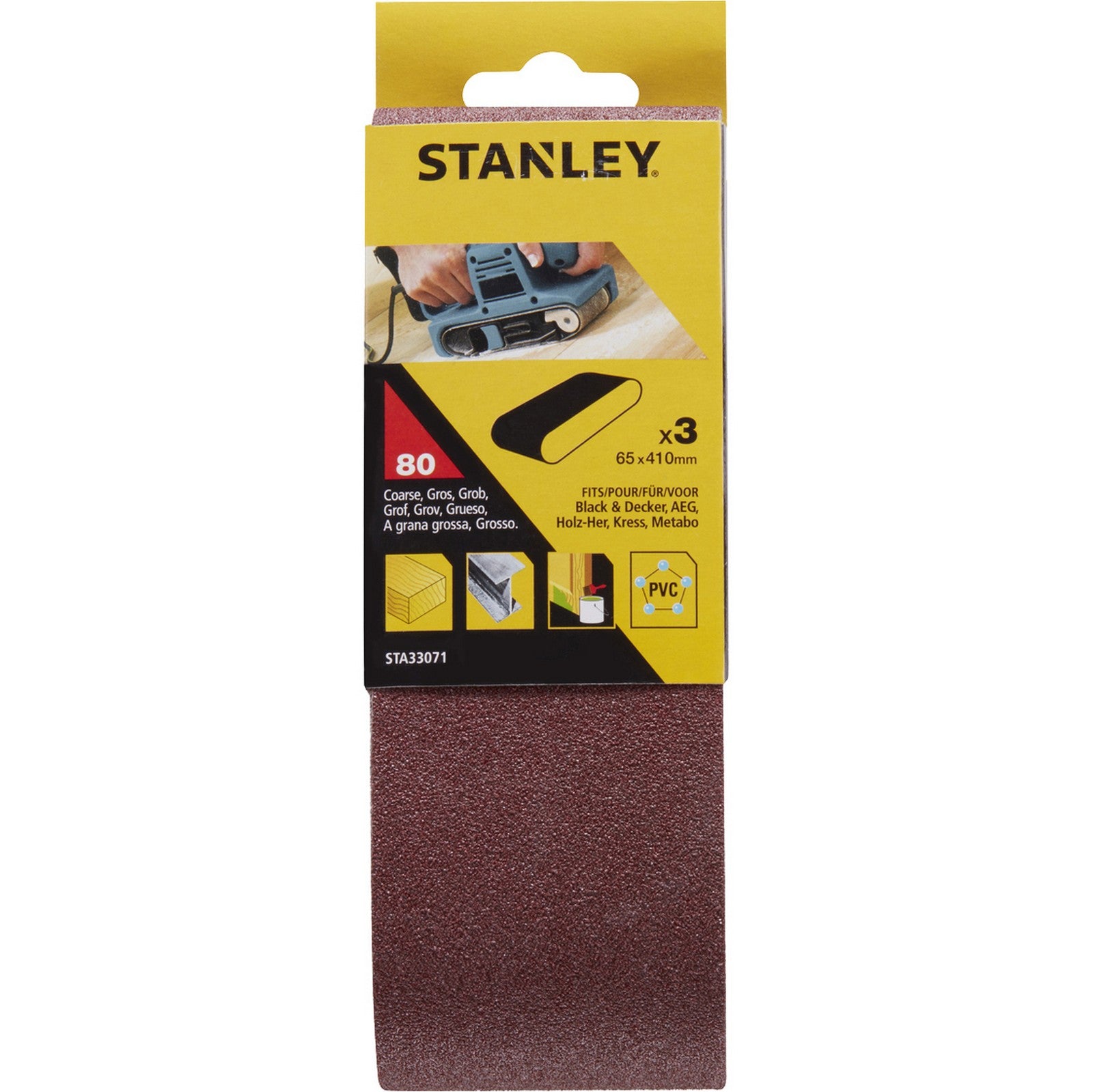 piranha/stanley x33071 3 nastri 65x410 gr.80 cod:ferx.33508