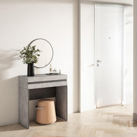 Consolle Ingresso, 70x35x75cm, Con cassetto, Con stoccaggio, grigio cemento RF3442